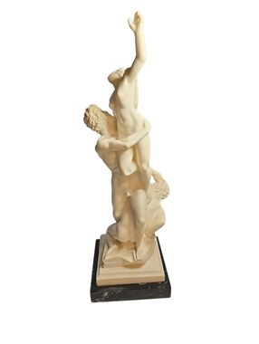Resin? Marble Statue Abduction of Sabine by Artist Giambologna Replica 12"